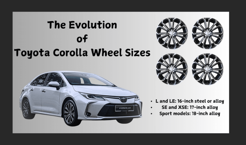 toyota corolla wheel size